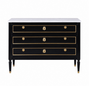 Louis Black Ash Brass Dressing Cabinet