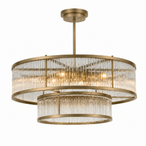 Grand Crystal Brass Large Chandelier