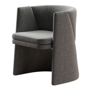 Modern grey upholstered dining chair