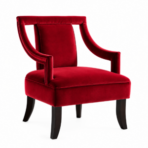 Polo Rouge Velvet Accent Chair