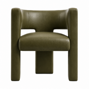 Tressel Olive Leather Chair