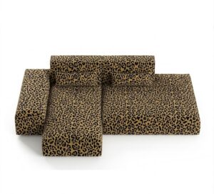 Brentwood Leopard Velvet Velvet Modular Daybed