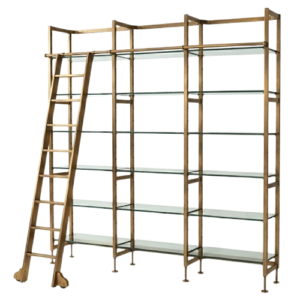 Compagnie Brass Glass Etagere