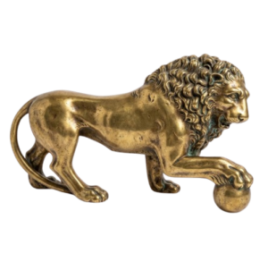 Medici Lion Antique Brass Bookend