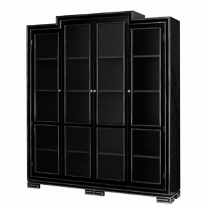 Garibaldi Black Ebony Silver Etagere