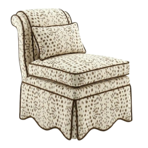 Boudoir Spotted Linen Skirt Chair