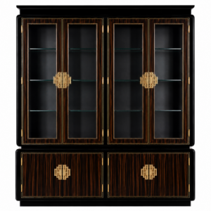 Padrino Zebrano Brass Etagere