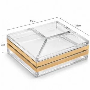 Draper Crystal Brass Storage Box
