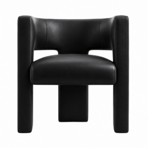 Tressel Black Leather Chair