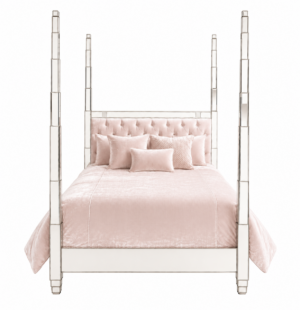 Palazzo Blush Velvet Mirror King Bed