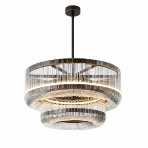 Fontaine Crystal Bronze Large Chandelier