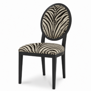 Zambezi Zebra Velvet Black Dining Chair