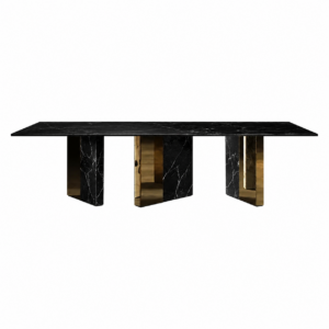 Aventor Nero Marble Brass Dining Table 250cm