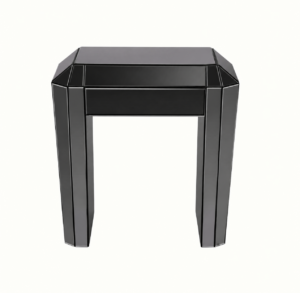 Visage Black Mirror Bedside Table