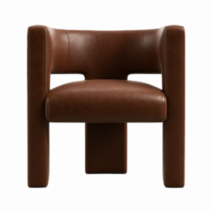 Tressel Brown Leather Chair