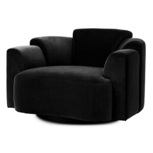 Martinique Black Mohair Velvet Sofa