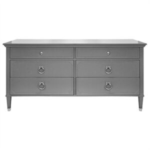 Lily Grey Lacquer Nickel Dressing Cabinet