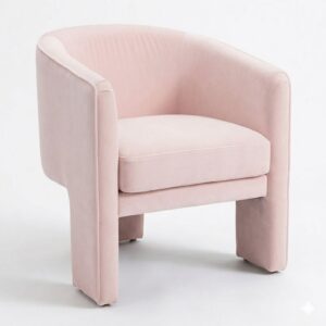 Halston Blush Velvet Dining Chair