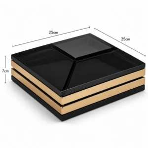 Draper Black Crystal Brass Storage Box