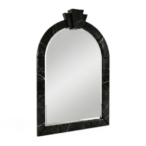Arc De Triomphe Nero Marble Mirror with Sconce Light 120cm