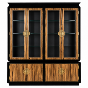Padrino Light Zebrano Brass Etagere