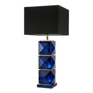 Paragon Blue Crystal Brass Table Lamp 80cm