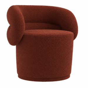 Link Rust Boucle Dining Chair