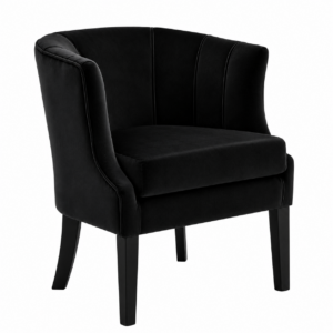 Turino Black Velvet Dining Chair