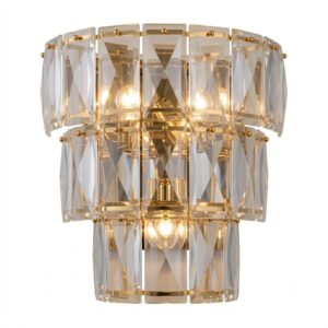 Radiance Crystal Brass Tier Wall Light