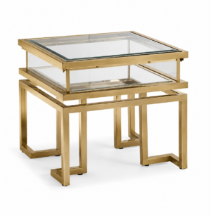 Halston Brass Display Sidetable