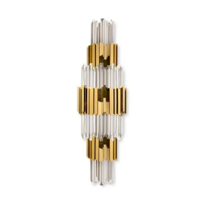 Waterford Crystal Brass Tier Wall Light