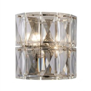 Radiance Crystal Nickel Wall Light