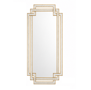 Fontainbleau Brass Antique Large Mirror