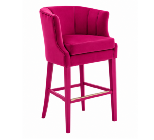 Turino Fucshia Velvet Counter Stool