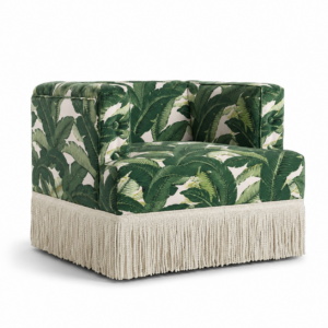 Baxter Palm Linen Fringe Armchair Sofa