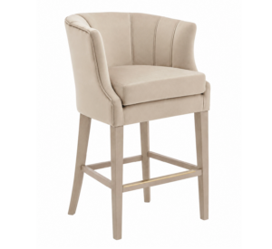 Turino Beige Velvet Counter Stool