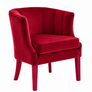 Turino Rouge Velvet Accent Chair
