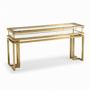 Halston Brass Display Console Table