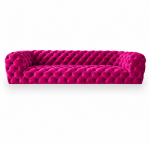 Divano Chesterfield Fucshia Velvet Sofa 295cm