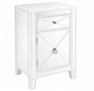 Apollo Mirror White Bedside Table