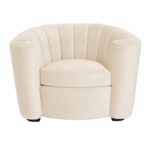 Crawford Cream Velvet Armchair