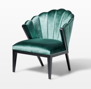 Parloude Turquoise Velvet Dining Chair