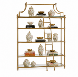 Huntington Brass Glass Etagere
