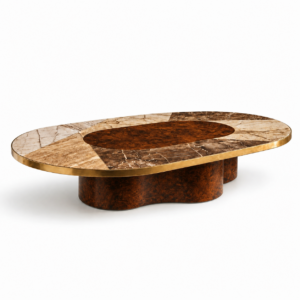 Decodiva Burl Marble Coffee Table